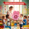 4E's Novelty Valentine Dart Board with 12 Sticky Balls - 30" Large Heart Shaped Darts Board, Kids Dart Board Indoor/Outdoor, Classroom Exchange Fun Games, Fun Valentine's Day Games for Kids Party